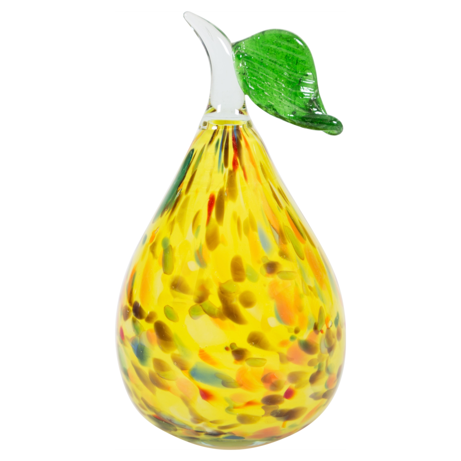 ARMUT CAM BİBLO BENEKLİ SARI 15CM