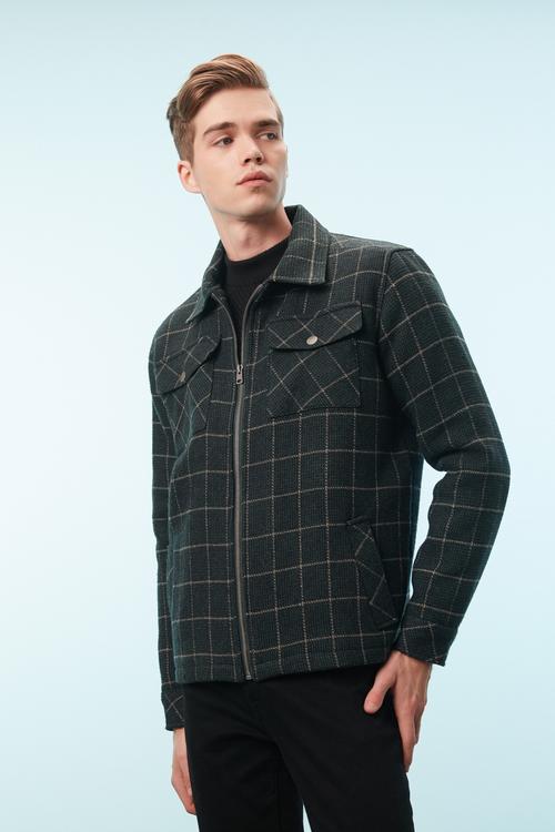  EKOSE DESENLİ CEPLİ MONT