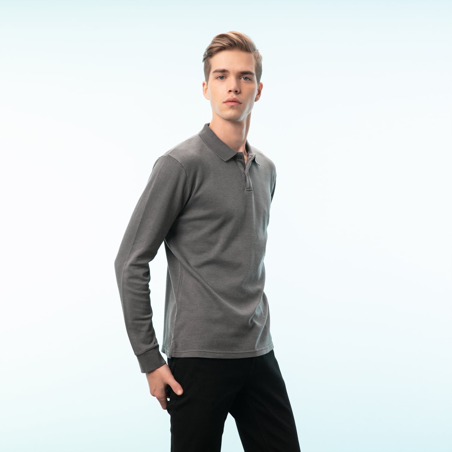 POLO YAKA UZUN KOLLU T-SHIRT