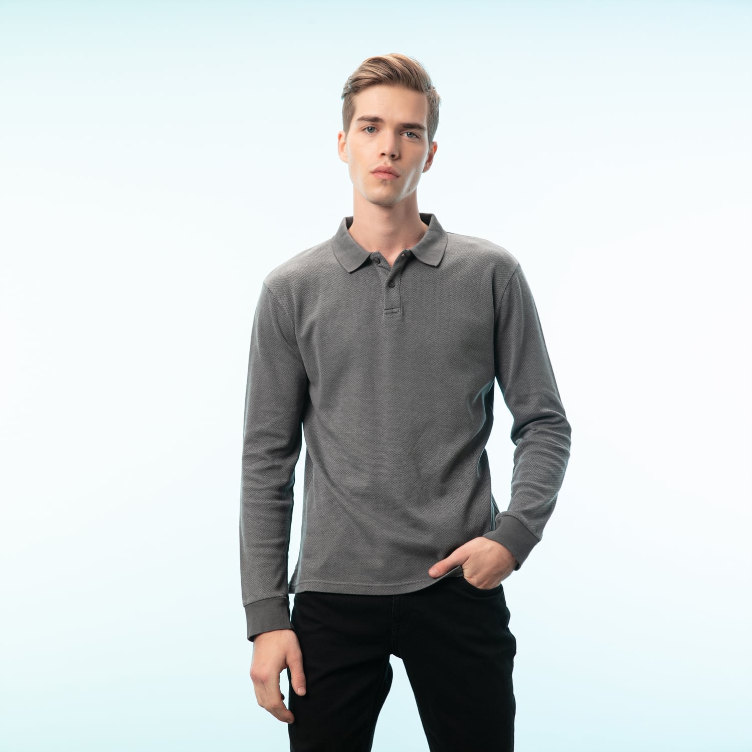 POLO YAKA UZUN KOLLU T-SHIRT