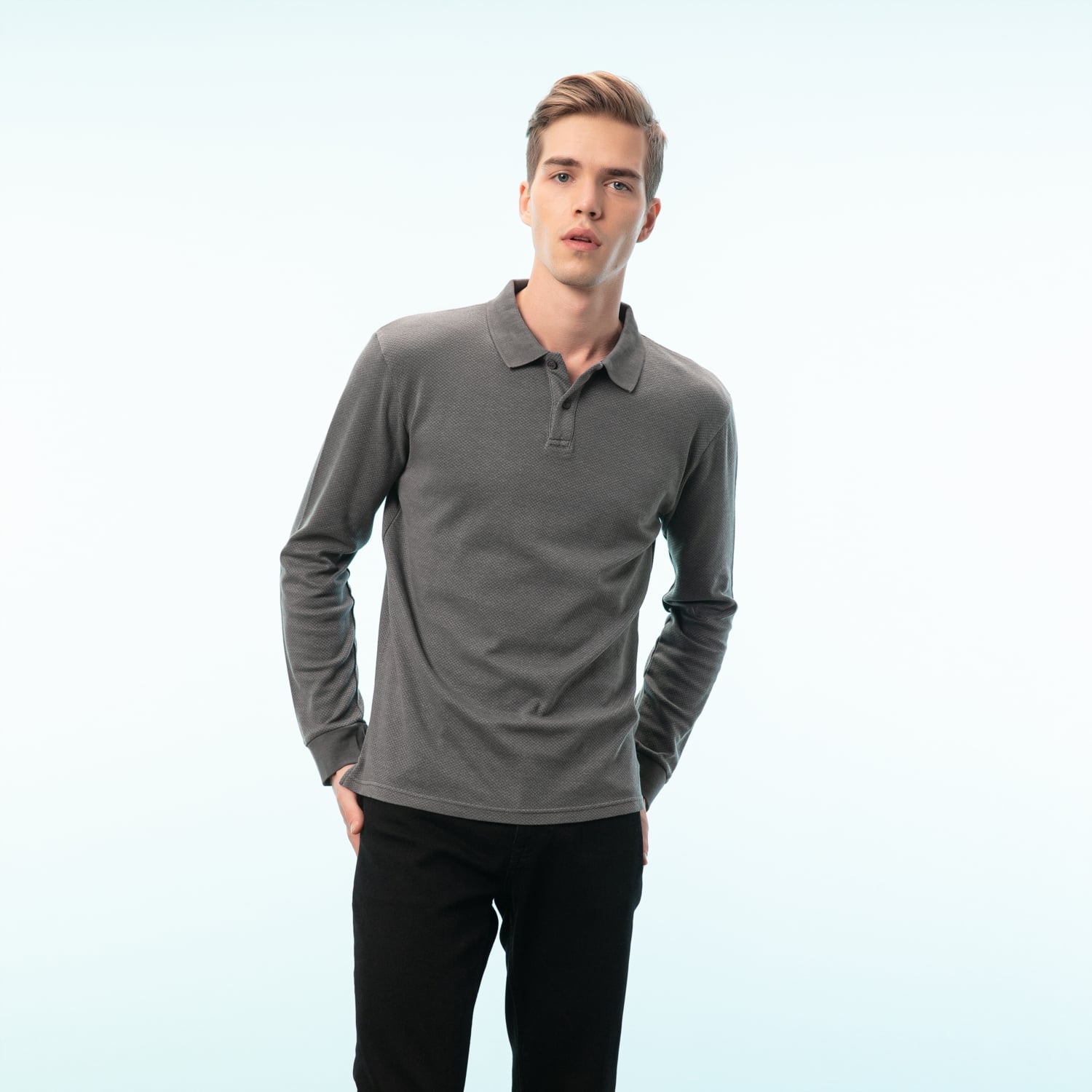 POLO YAKA UZUN KOLLU T-SHIRT