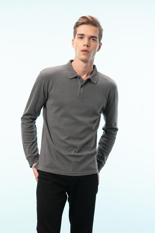  POLO YAKA UZUN KOLLU T-SHIRT