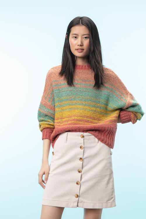  BİSİKLET YAKA RENKLİ KAZAK