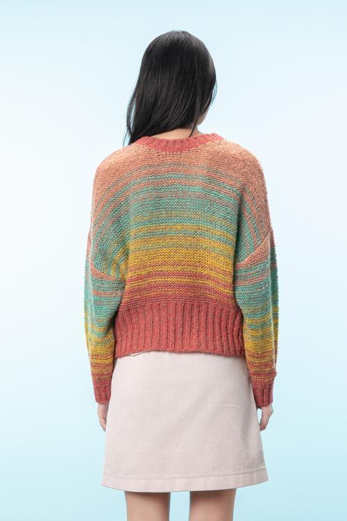  BİSİKLET YAKA RENKLİ KAZAK