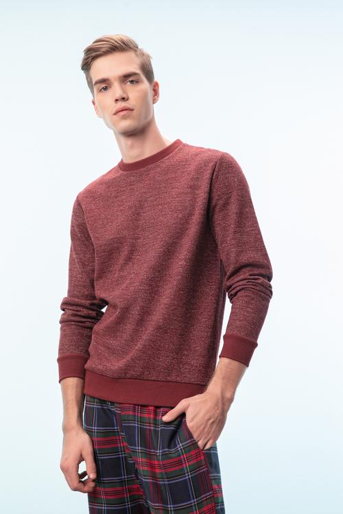  BİSİKLET YAKA KIRÇILLI SWEATSHIRT