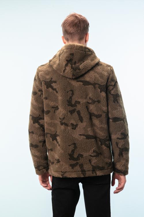  KAMUFLAJ DESENLİ FERMUARLI POLAR CEKET