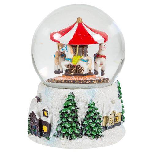  MÜZİKLİ & HAREKETLİ YILBAŞI KAR KÜRESİ 10CM