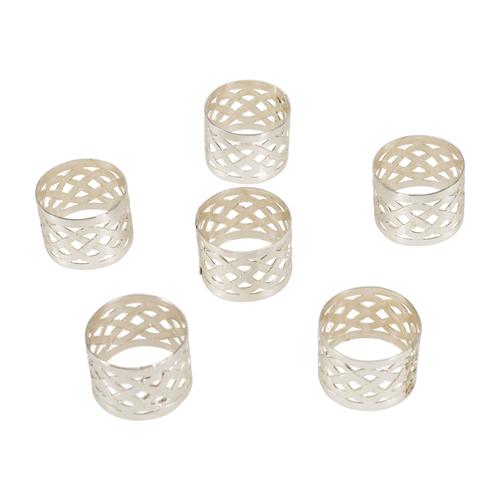  SILVER PEÇETE HALKASI SETİ 6'LI