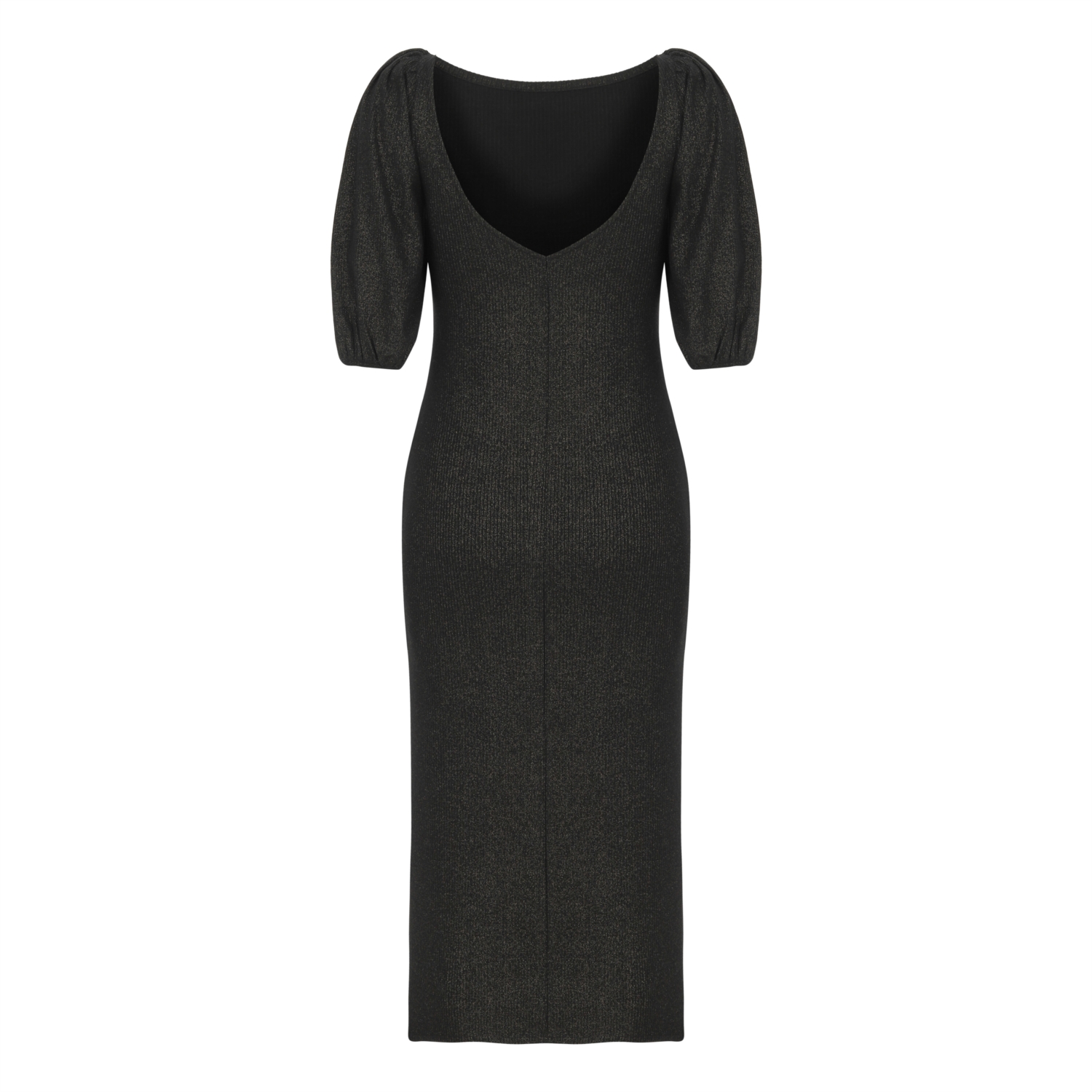 SIRT DEKOLTELİ MİDİ ELBİSE