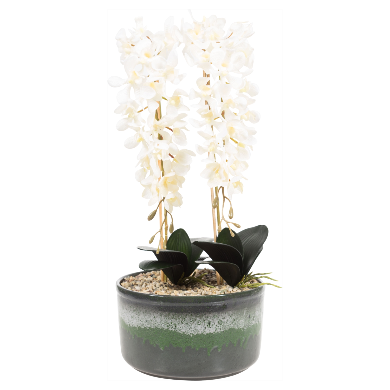 SAKSILI BEYAZ ORKİDE 27X15CM