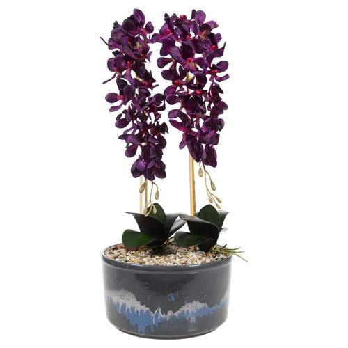  SAKSILI MOR ORKİDE 27X15CM