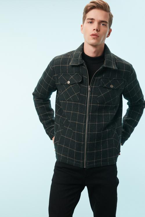  EKOSE DESENLİ CEPLİ MONT