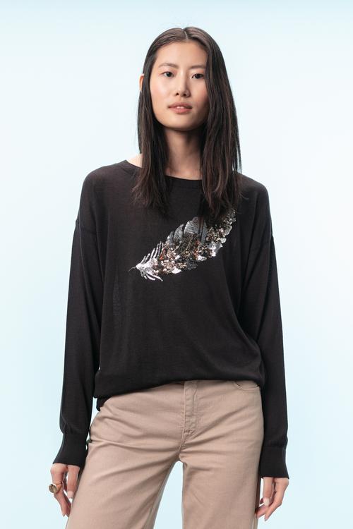  PUL İŞLEMELİ OVERSIZE KAZAK