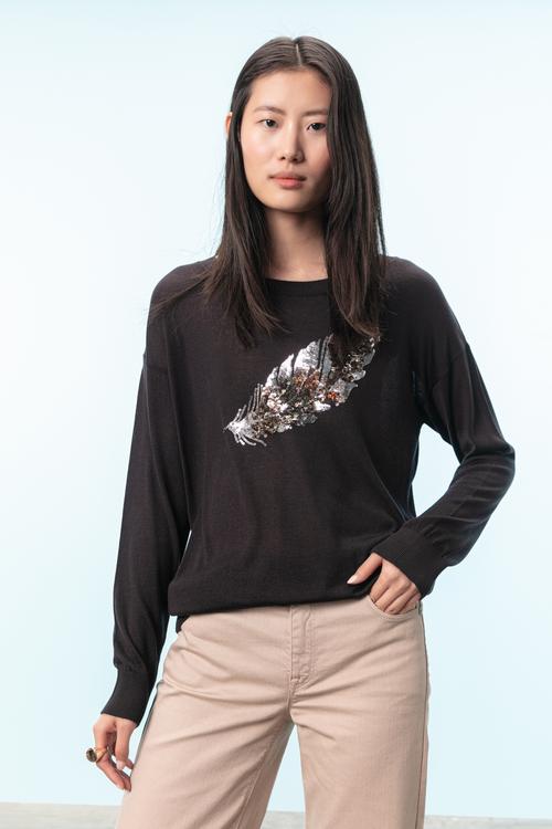  PUL İŞLEMELİ OVERSIZE KAZAK