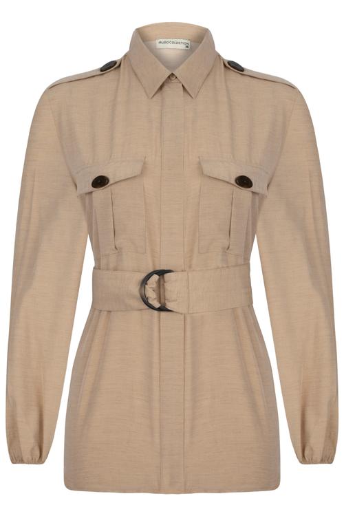  KEMERLİ CASUAL GÖMLEK