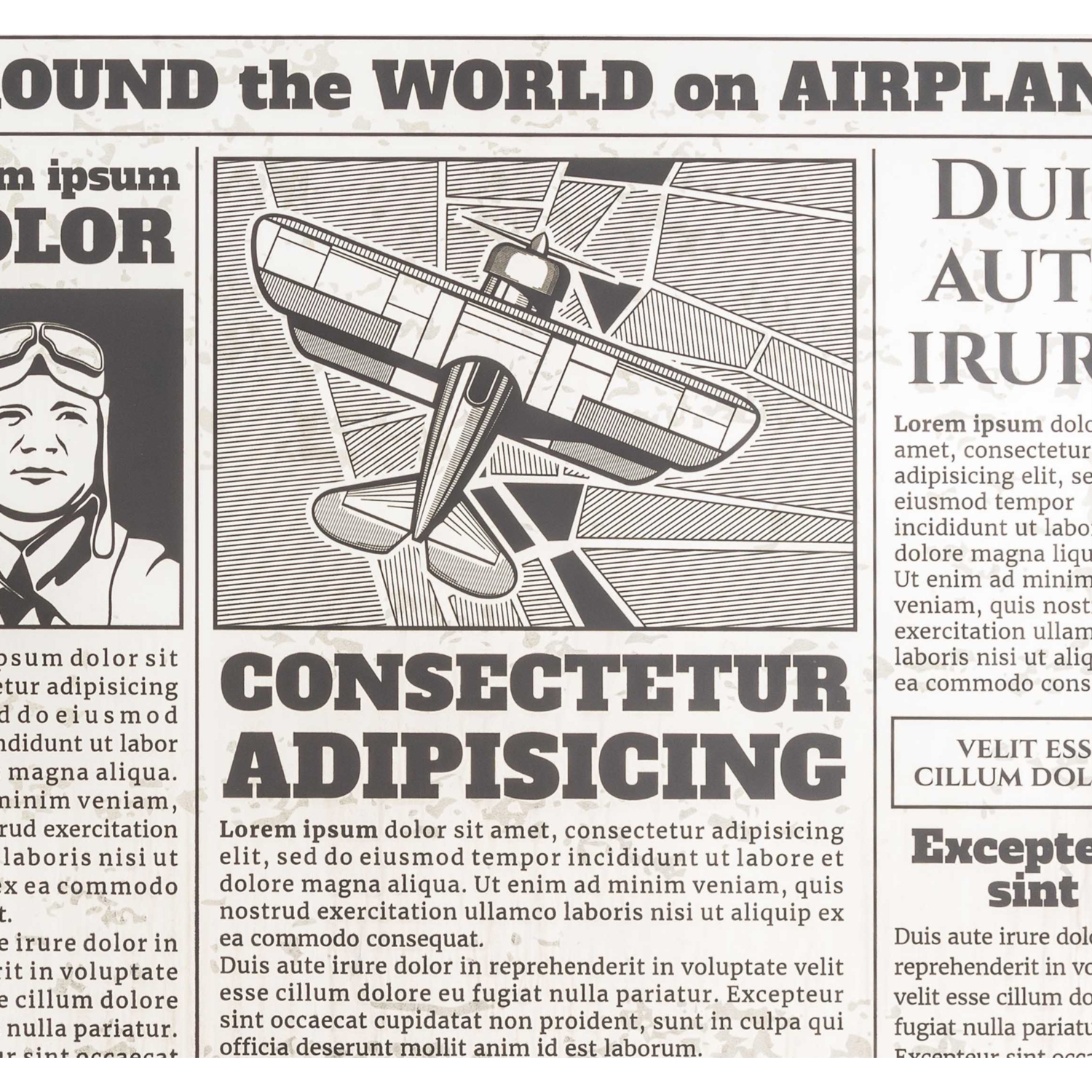 NEWSPAPER PANO 82X107 CM