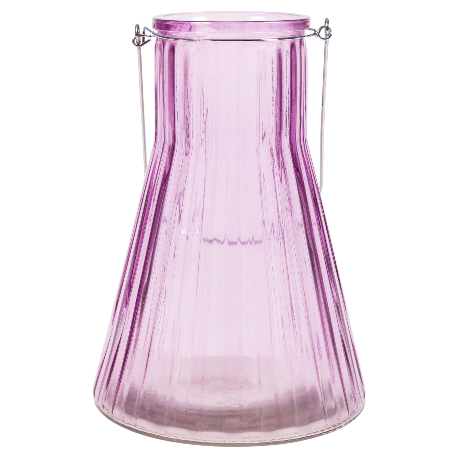 AGNİ MUMLUK CAM 24 CM - MOR