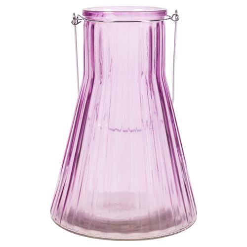  AGNİ MUMLUK CAM 24 CM - MOR