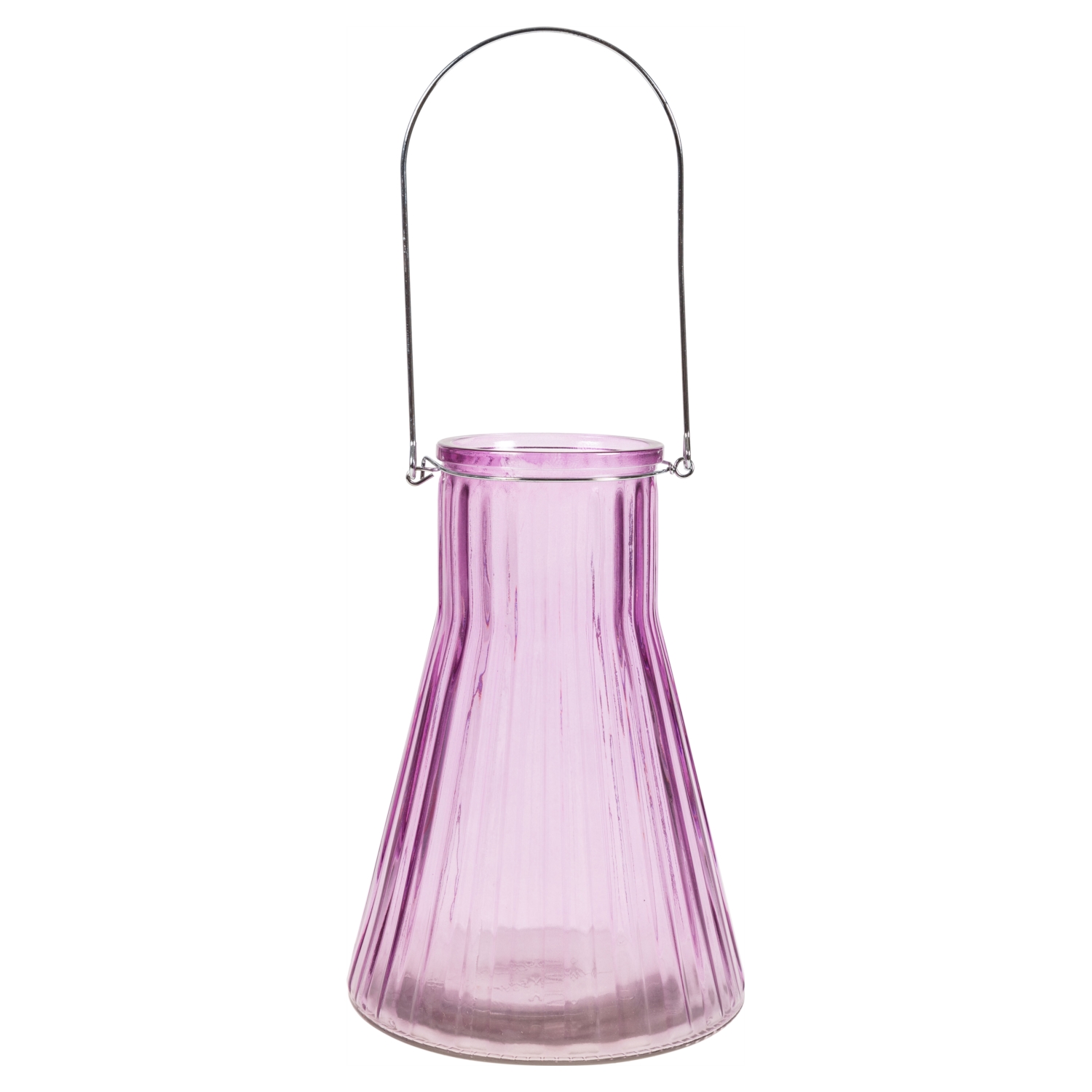 AGNİ MUMLUK CAM 24 CM - MOR