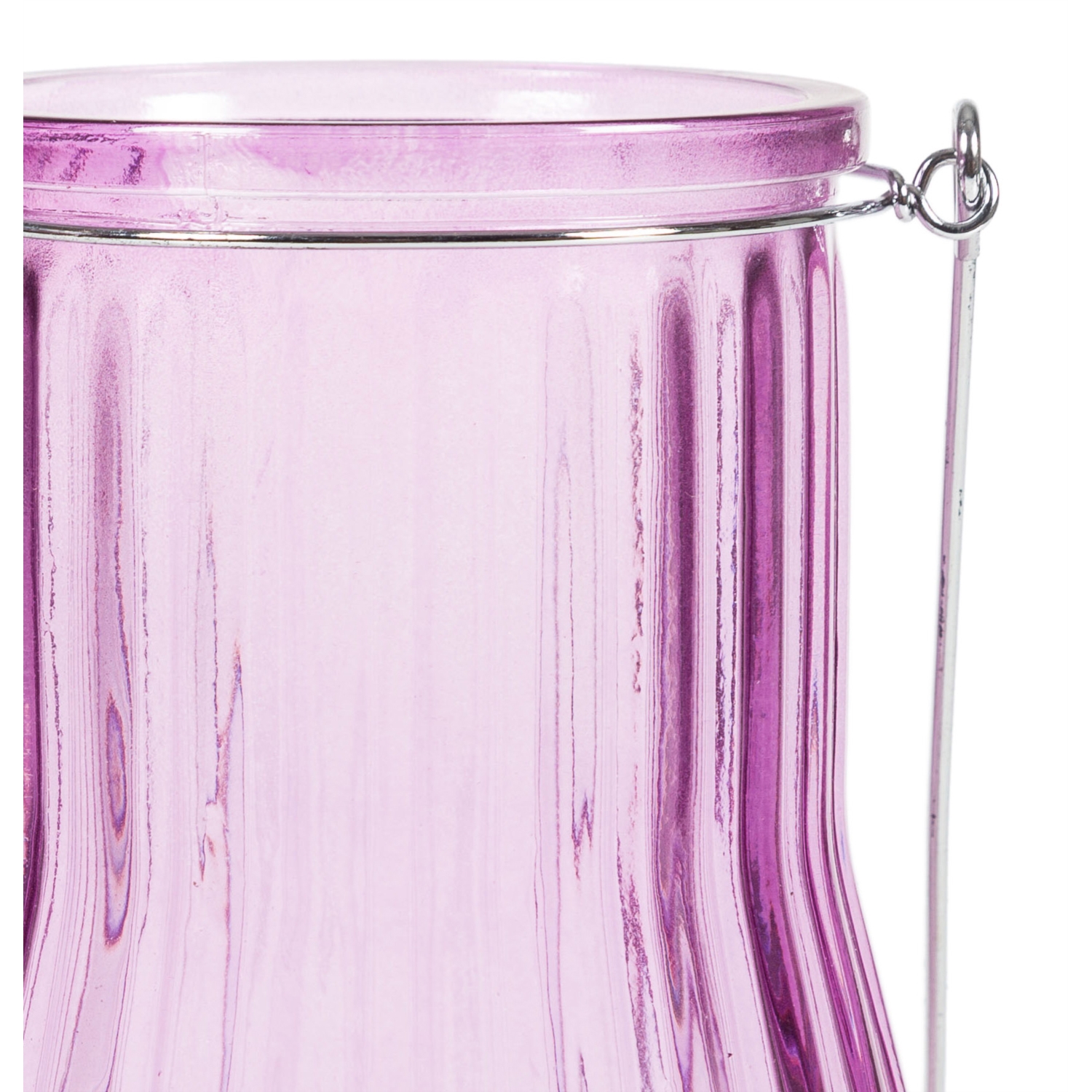 AGNİ MUMLUK CAM 24 CM - MOR