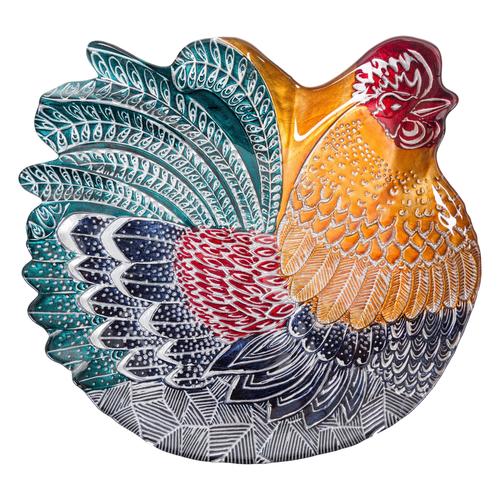  HOROZ DEKORATİF TABAK 44CM