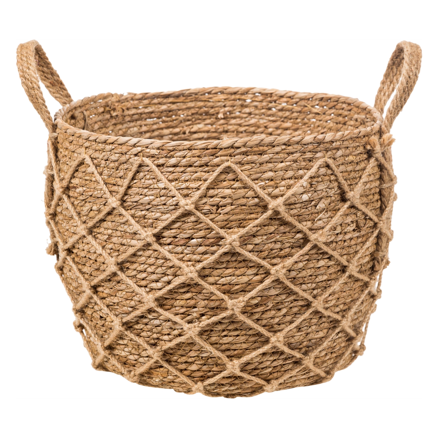 FİLE DETAYLI HASIR SEPET 33X33CM