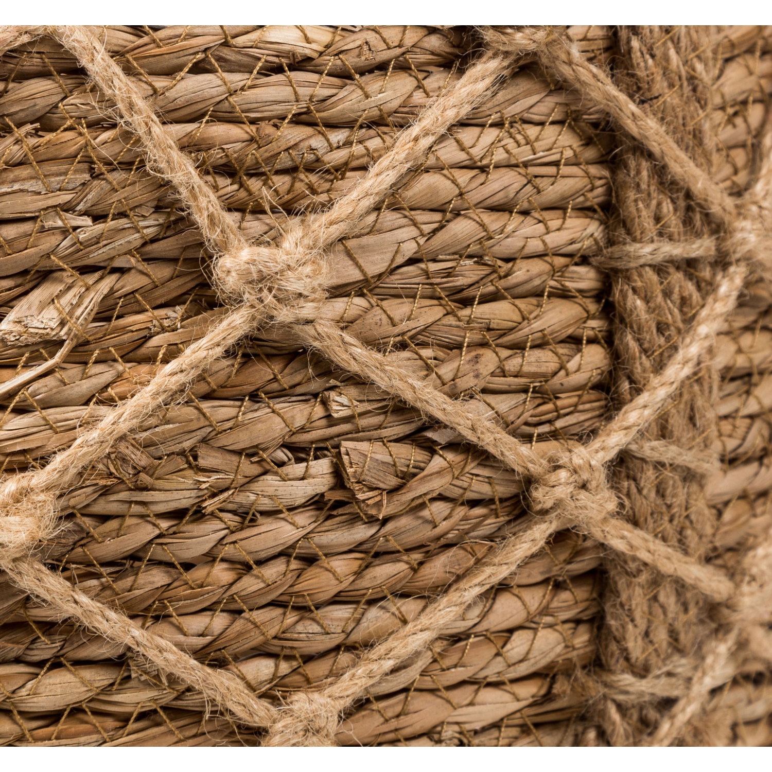 FİLE DETAYLI HASIR SEPET 33X33CM