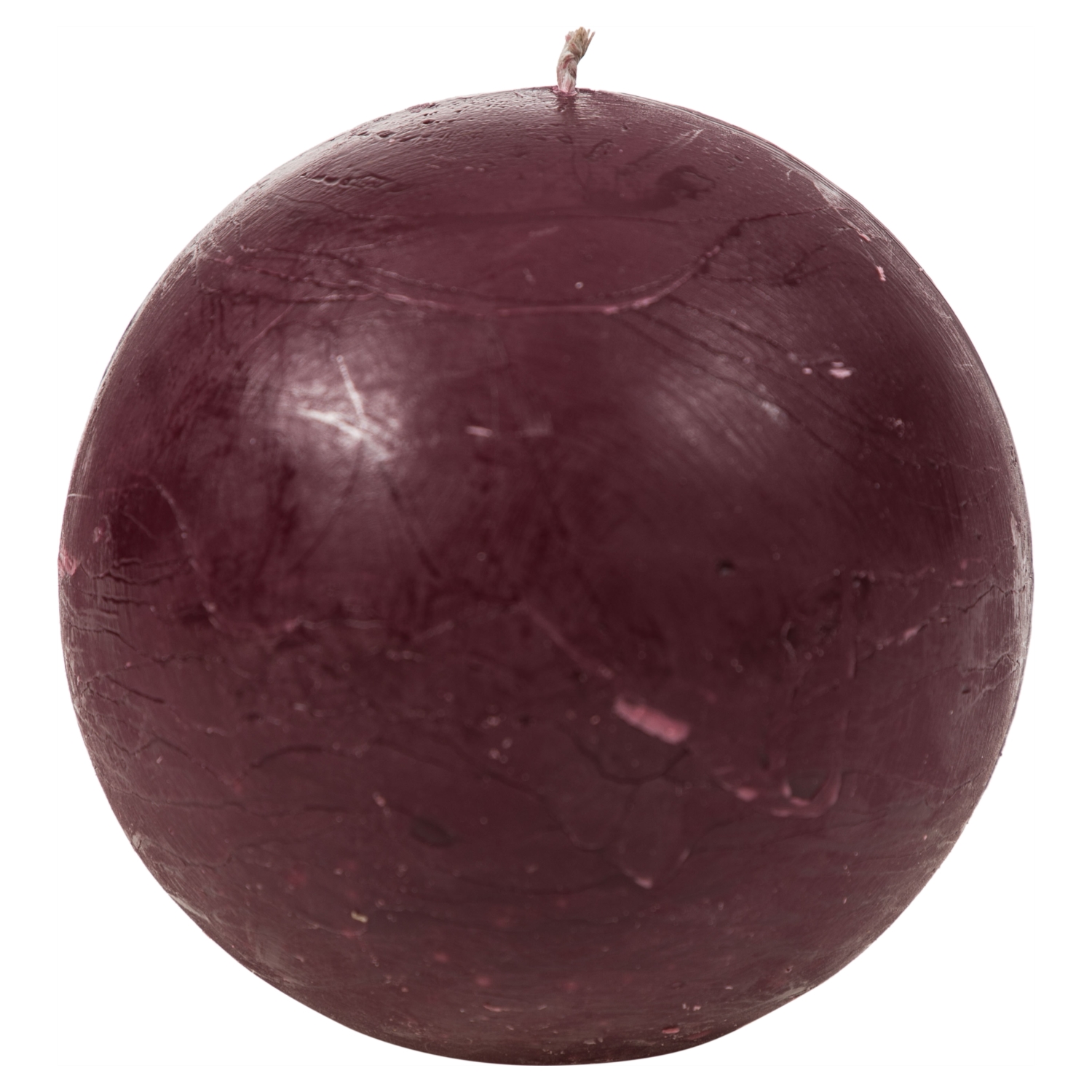 YUVARLAK MUM BORDO 10 CM
