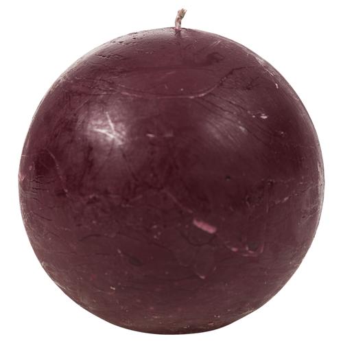  YUVARLAK MUM BORDO 10 CM