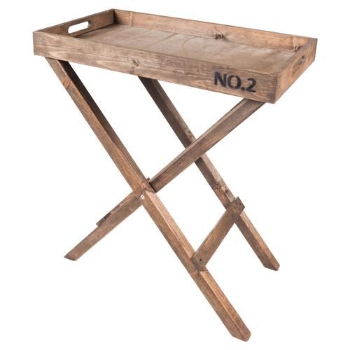  AYAKLI AHŞAP SUNUM TEPSİSİ 40x70x85,5 CM