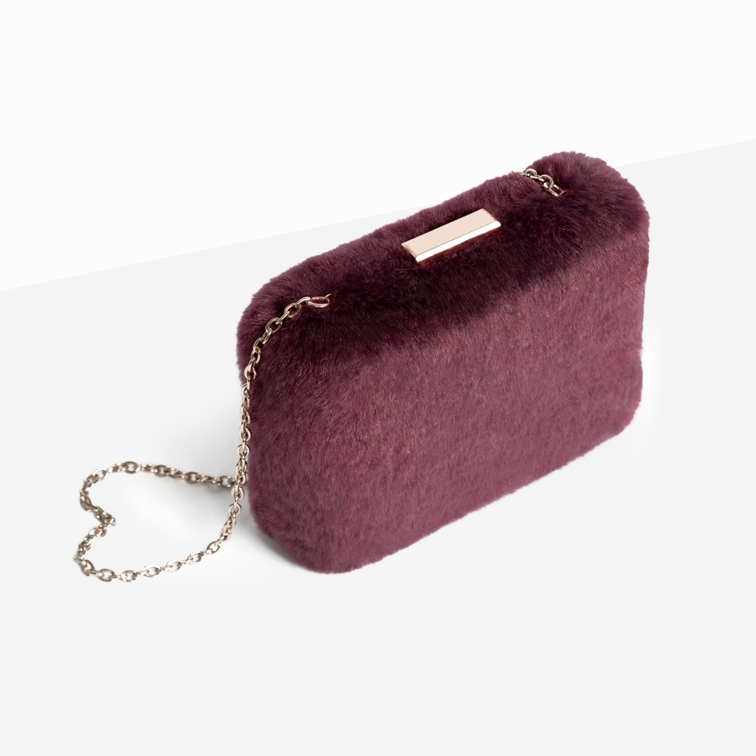 ZİNCİR ASKILI TÜYLÜ KUTU PORTFÖY ÇANTA