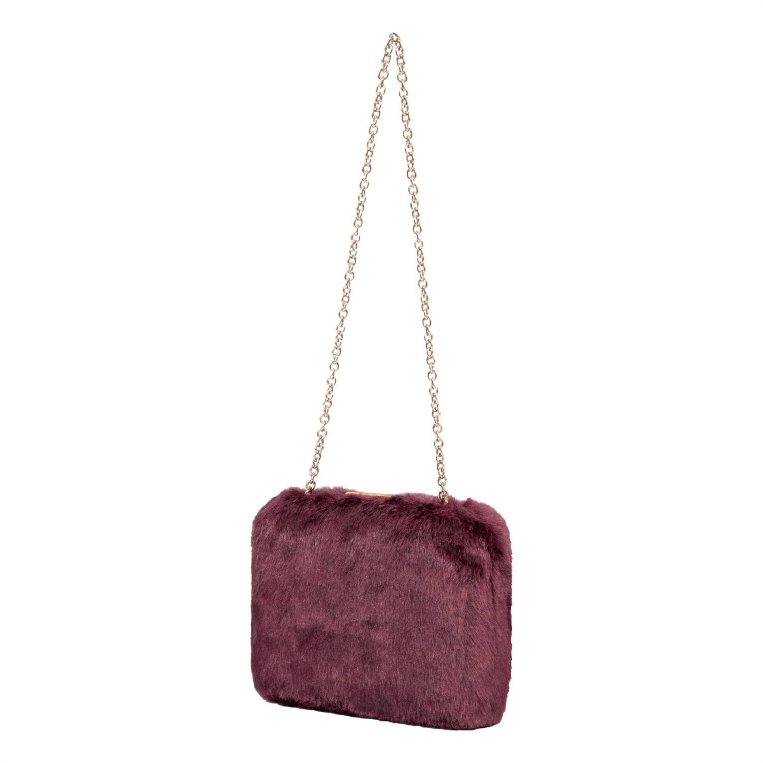 ZİNCİR ASKILI TÜYLÜ KUTU PORTFÖY ÇANTA