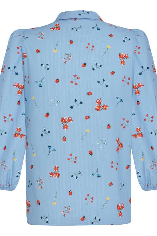  ÇİÇEK DESENLİ BALON KOL GÖMLEK