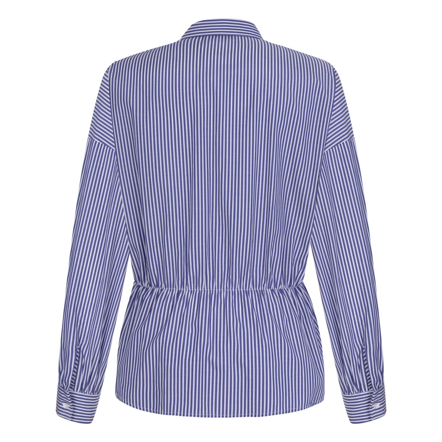 BELİ LASTİKLİ ÇİZGİLİ GÖMLEK