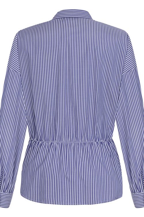  BELİ LASTİKLİ ÇİZGİLİ GÖMLEK