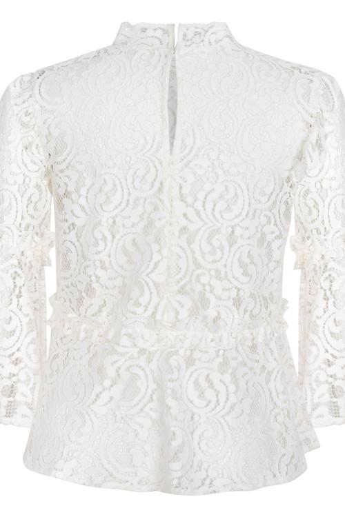  DİK YAKA DANTELLİ BLUZ
