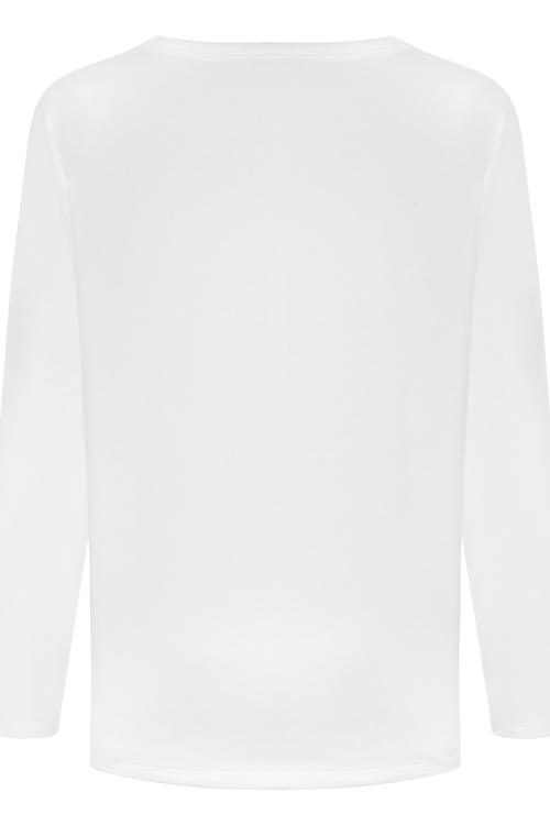  DANTEL DETAYLI V YAKA SWEATSHIRT