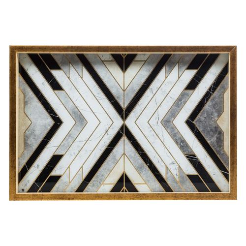 LINE DEKORATİF TEPSİ 31X42CM GOLD