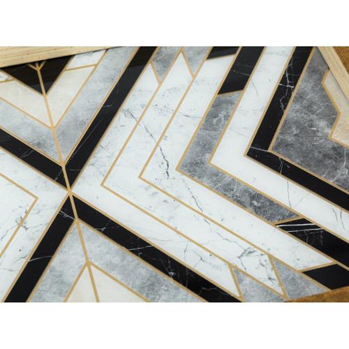  LINE DEKORATİF TEPSİ 31X42CM GOLD