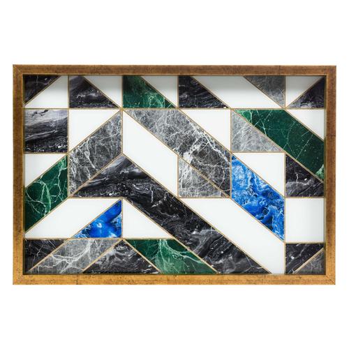  BERYL DEKORATİF TEPSİ 31X46CM MAVİ