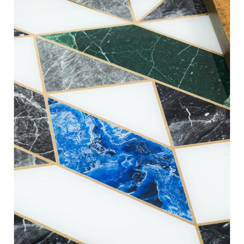  BERYL DEKORATİF TEPSİ 31X46CM MAVİ