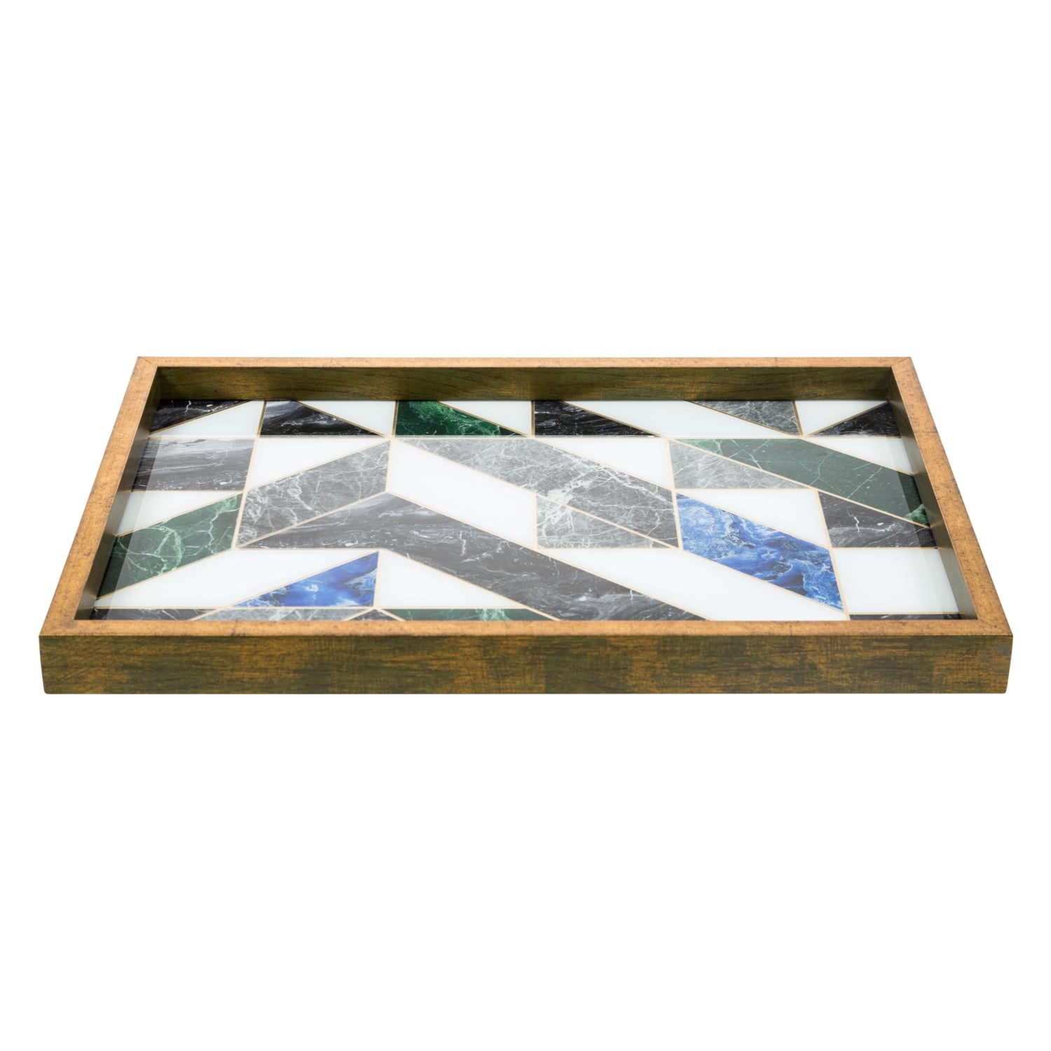 BERYL DEKORATİF TEPSİ 31X46CM MAVİ