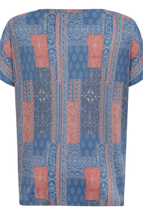  BASKILI DÜŞÜK OMUZ BLUZ