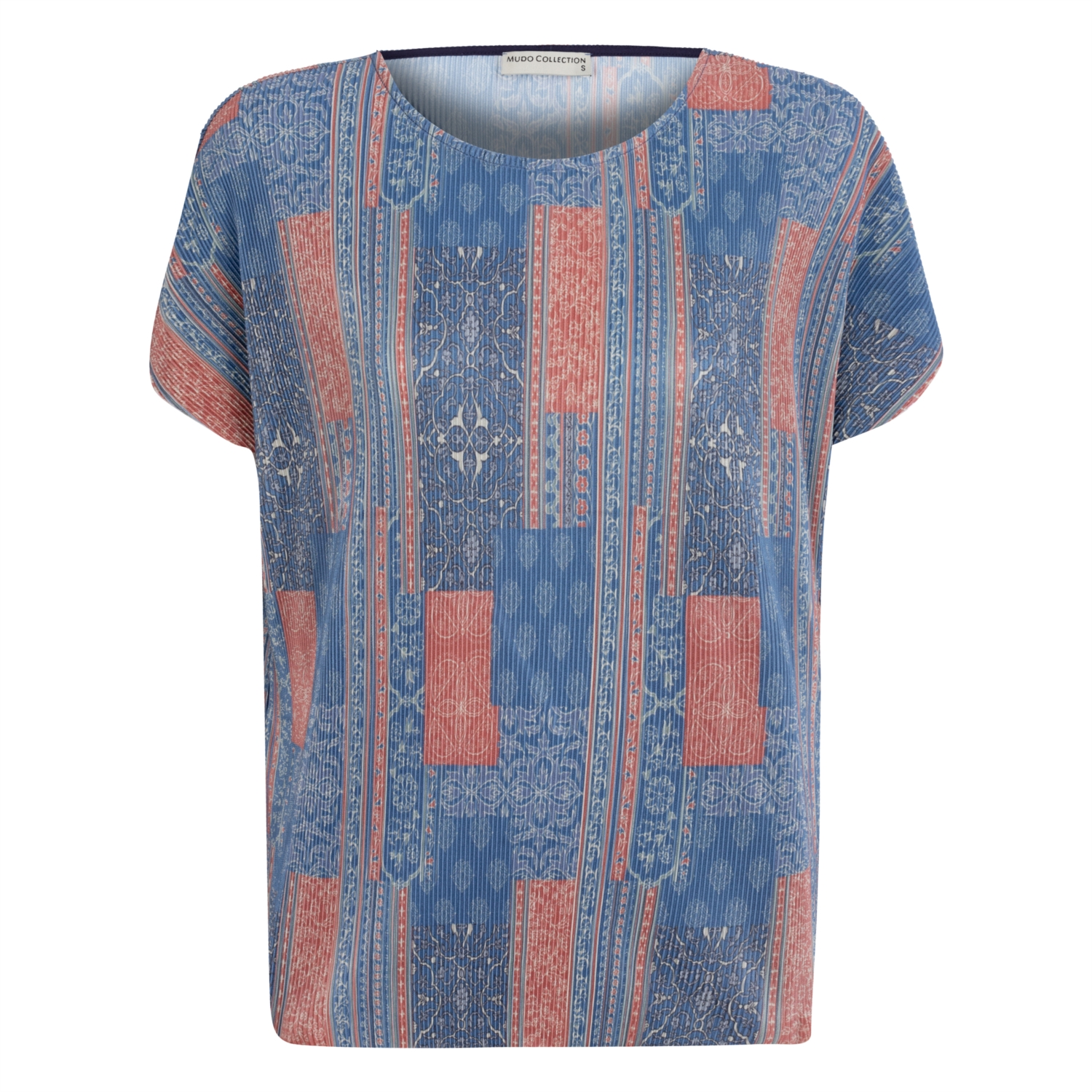 BASKILI DÜŞÜK OMUZ BLUZ