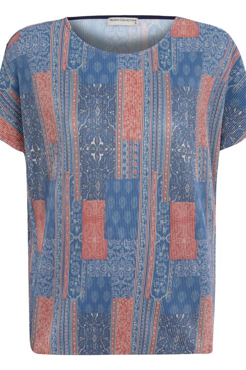  BASKILI DÜŞÜK OMUZ BLUZ