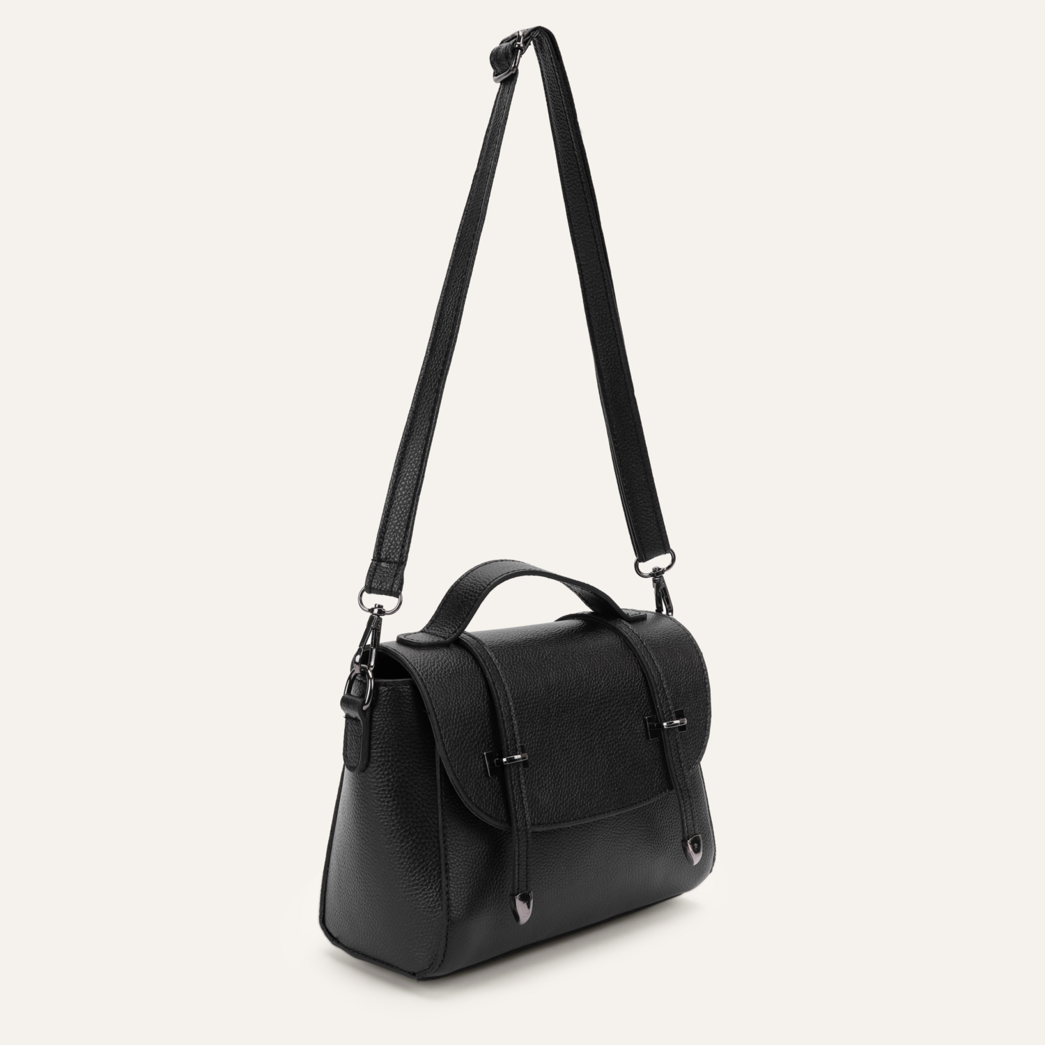 ÇİFT TOKALI ÇAPRAZ ASKILI OMUZ ÇANTASI