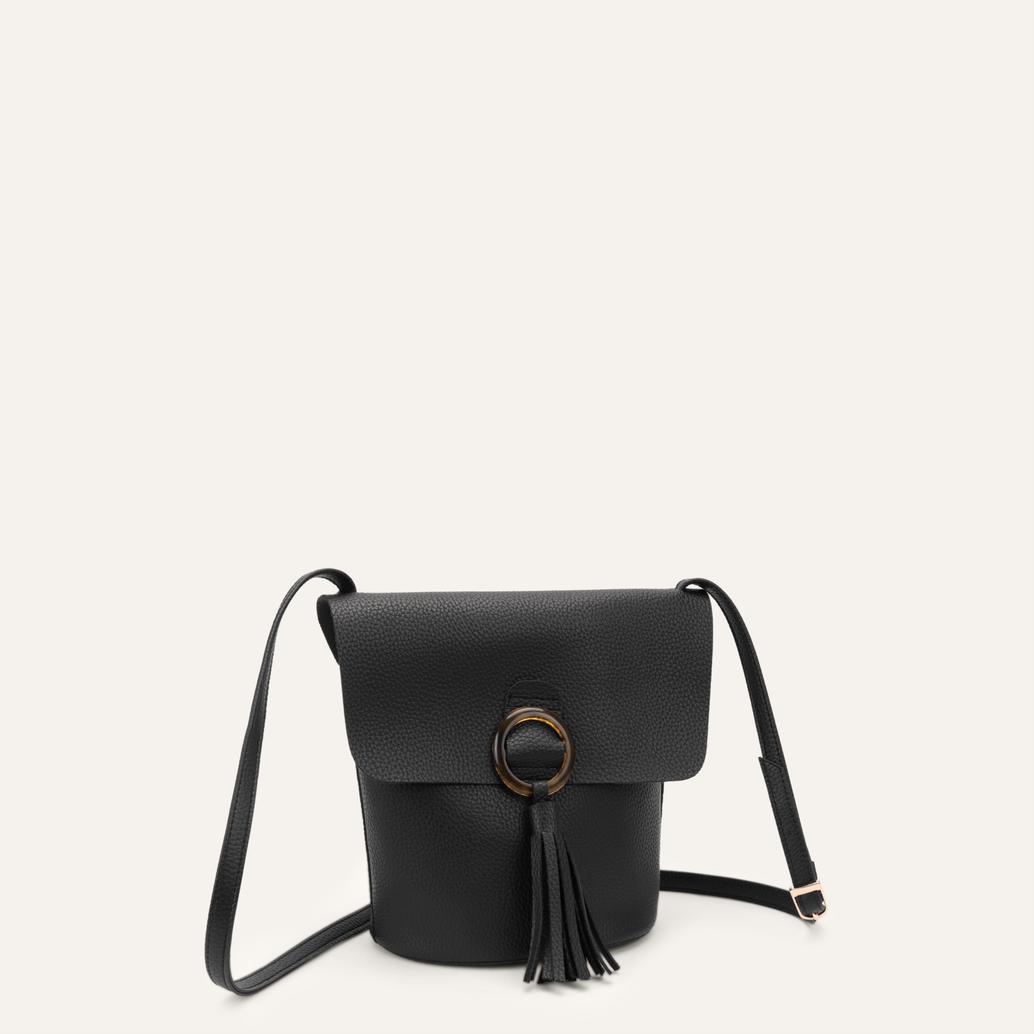 KEMİK HALKALI ÇAPRAZ ASKILI OMUZ ÇANTASI