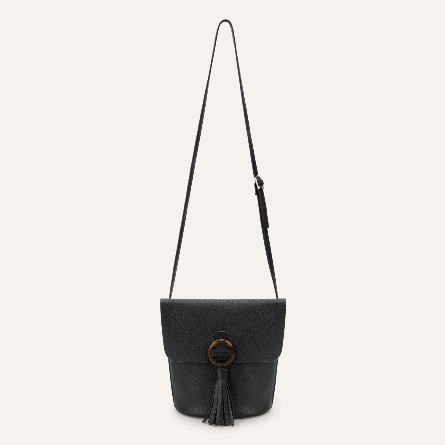 KEMİK HALKALI ÇAPRAZ ASKILI OMUZ ÇANTASI