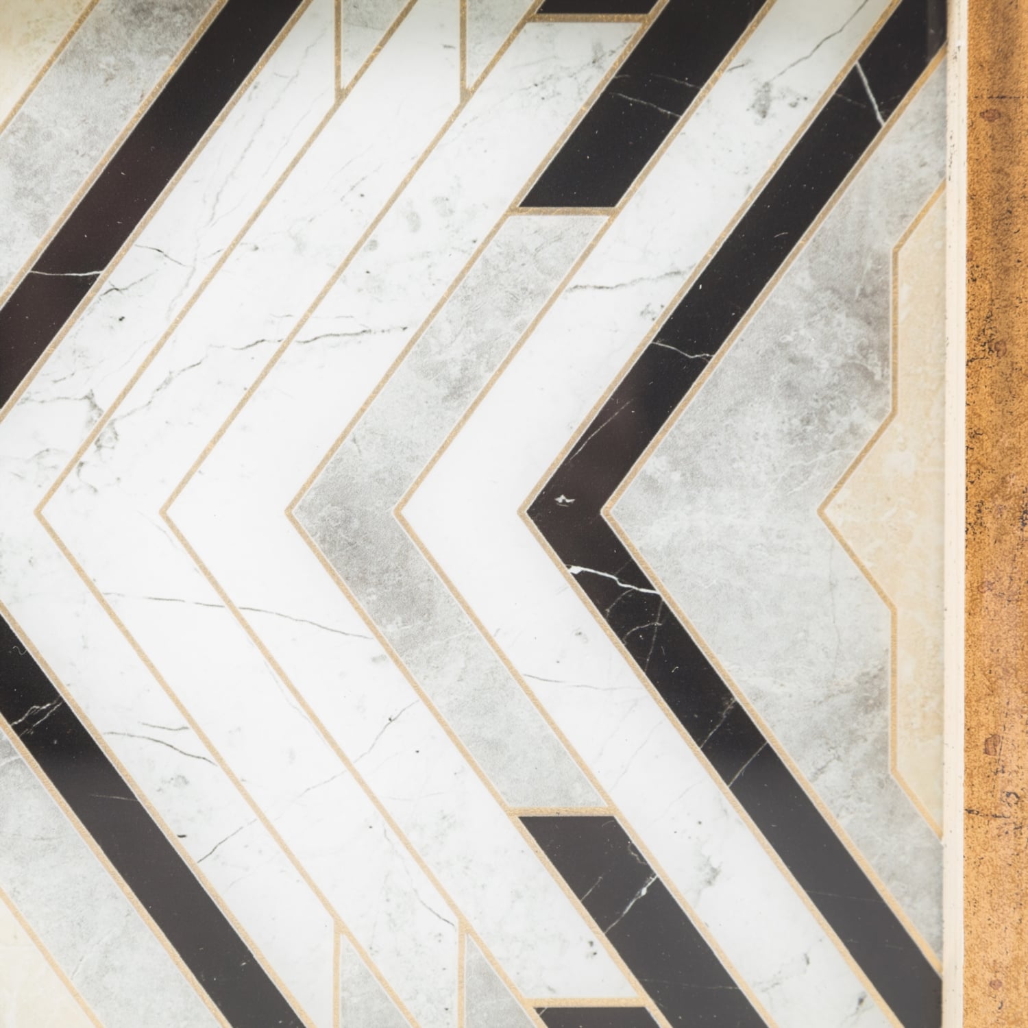 LINE DEKORATİF TEPSİ 25X40CM GOLD