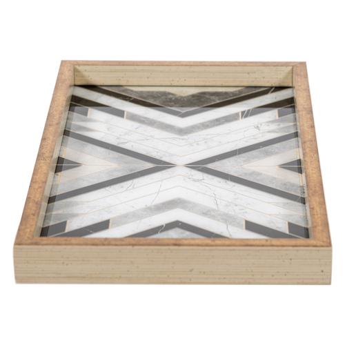  LINE DEKORATİF TEPSİ 25X40CM GOLD